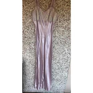 Vintage Y2K All That Jazz Pink Glitter Gown Sz 7/8 Prom Pageant Made in USA